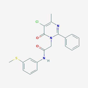 2-(5-chloro-4-methyl-6-oxo-2-phenylpyrimidin-1(6H)-yl)-N-(3-(methylthio)phenyl)acetamide