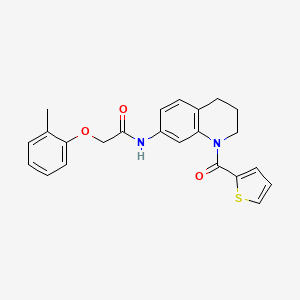 2-(2-methylphenoxy)-N-[1-(thiophene-2-carbonyl)-3,4-dihydro-2H-quinolin-7-yl]acetamide