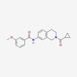N-(2-(cyclopropanecarbonyl)-1,2,3,4-tetrahydroisoquinolin-7-yl)-3-methoxybenzamide