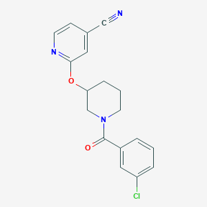 2-((1-(3-Chlorobenzoyl)piperidin-3-yl)oxy)isonicotinonitrile