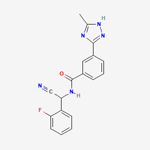 N-[Cyano-(2-fluorophenyl)methyl]-3-(5-methyl-1H-1,2,4-triazol-3-yl)benzamide