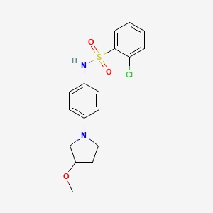 2-chloro-N-(4-(3-methoxypyrrolidin-1-yl)phenyl)benzenesulfonamide