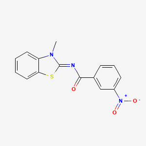 N-(3-methyl-1,3-benzothiazol-2-ylidene)-3-nitrobenzamide
