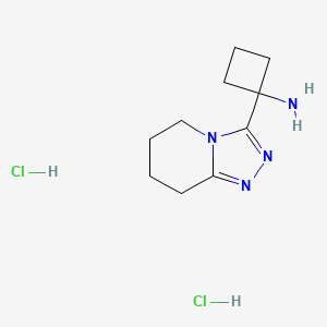 1-(5,6,7,8-Tetrahydro-[1,2,4]triazolo[4,3-a]pyridin-3-yl)cyclobutan-1-amine;dihydrochloride