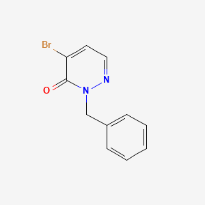 molecular formula C11H9BrN2O B2741340 2-Benzyl-4-bromopyridazin-3(2H)-one CAS No. 1824271-93-3