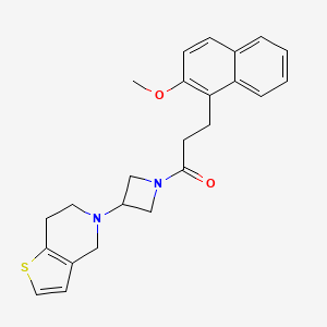 1-(3-(6,7-dihydrothieno[3,2-c]pyridin-5(4H)-yl)azetidin-1-yl)-3-(2-methoxynaphthalen-1-yl)propan-1-one