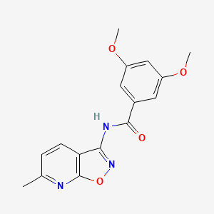molecular formula C16H15N3O4 B2741347 3,5-dimethoxy-N-(6-methyl[1,2]oxazolo[5,4-b]pyridin-3-yl)benzamide CAS No. 1105206-80-1