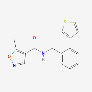 molecular formula C16H14N2O2S B2741348 5-methyl-N-(2-(thiophen-3-yl)benzyl)isoxazole-4-carboxamide CAS No. 1797903-41-3