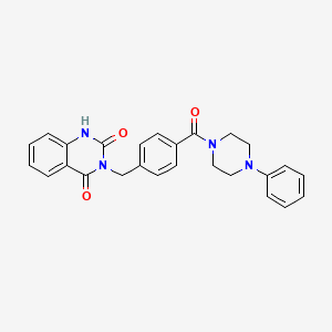 3-[[4-(4-phenylpiperazine-1-carbonyl)phenyl]methyl]-1H-quinazoline-2,4-dione