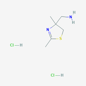 molecular formula C6H14Cl2N2S B2741366 (2,4-Dimethyl-5H-1,3-thiazol-4-yl)methanamine;dihydrochloride CAS No. 2361771-02-8