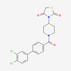 3-(1-(3',4'-Dichloro-[1,1'-biphenyl]-4-carbonyl)piperidin-4-yl)thiazolidine-2,4-dione