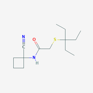 N-(1-Cyanocyclobutyl)-2-(3-ethylpentan-3-ylsulfanyl)acetamide