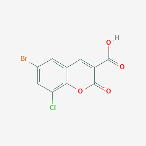 molecular formula C10H4BrClO4 B2741406 6-Bromo-8-chloro-2-oxo-2H-chromene-3-carboxylic acid CAS No. 1243538-50-2