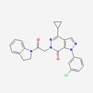 1-(3-chlorophenyl)-4-cyclopropyl-6-(2-(indolin-1-yl)-2-oxoethyl)-1H-pyrazolo[3,4-d]pyridazin-7(6H)-one