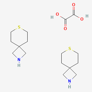 molecular formula C16H28N2O4S2 B2741414 7-Thia-2-azaspiro[3.5]nonane hemioxalate CAS No. 1392804-36-2; 1523606-48-5