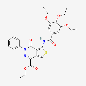 Ethyl 4-oxo-3-phenyl-5-(3,4,5-triethoxybenzamido)-3,4-dihydrothieno[3,4-d]pyridazine-1-carboxylate