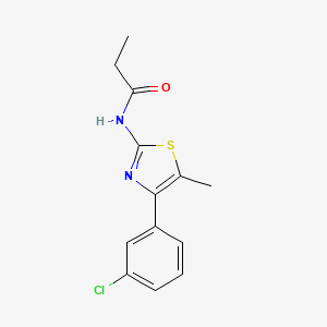 N-[4-(3-chlorophenyl)-5-methyl-1,3-thiazol-2-yl]propanamide