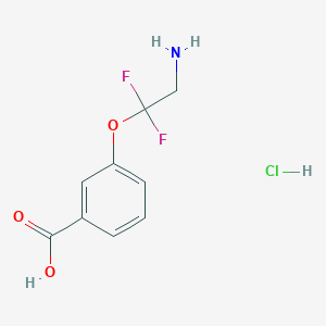molecular formula C9H10ClF2NO3 B2741432 3-(2-Amino-1,1-difluoroethoxy)benzoic acid;hydrochloride CAS No. 2470435-91-5