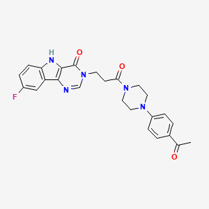 3-(3-(4-(4-acetylphenyl)piperazin-1-yl)-3-oxopropyl)-8-fluoro-3H-pyrimido[5,4-b]indol-4(5H)-one