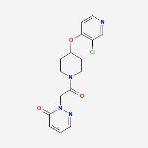 molecular formula C16H17ClN4O3 B2741434 2-(2-(4-((3-氯吡啶-4-基)氧基)哌啶-1-基)-2-氧代乙基)吡啶并[3(2H)-酮 CAS No. 2034578-32-8