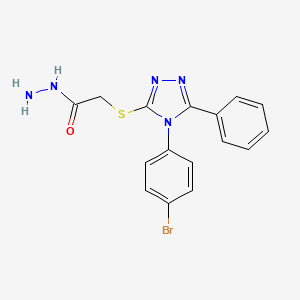 2-{[4-(4-bromophenyl)-5-phenyl-4H-1,2,4-triazol-3-yl]sulfanyl}acetohydrazide