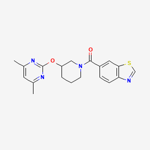 molecular formula C19H20N4O2S B2741436 Benzo[d]thiazol-6-yl(3-((4,6-dimethylpyrimidin-2-yl)oxy)piperidin-1-yl)methanone CAS No. 2097888-22-5