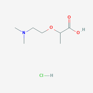 B2741442 2-[2-(Dimethylamino)ethoxy]propanoic acid;hydrochloride CAS No. 2248283-15-8