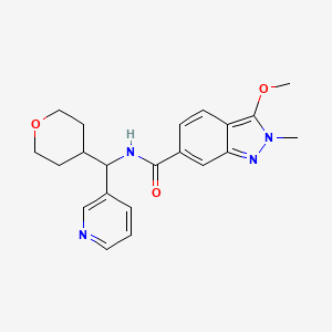 3-methoxy-2-methyl-N-(pyridin-3-yl(tetrahydro-2H-pyran-4-yl)methyl)-2H-indazole-6-carboxamide