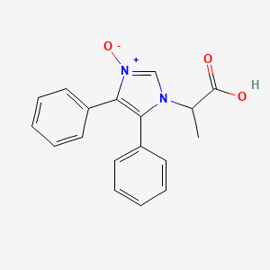 molecular formula C18H16N2O3 B2741467 1-(1-carboxyethyl)-4,5-diphenyl-1H-imidazole 3-oxide CAS No. 881567-67-5