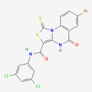 7-bromo-N-(3,5-dichlorophenyl)-5-oxo-1-thioxo-4,5-dihydro-1H-thiazolo[3,4-a]quinazoline-3-carboxamide