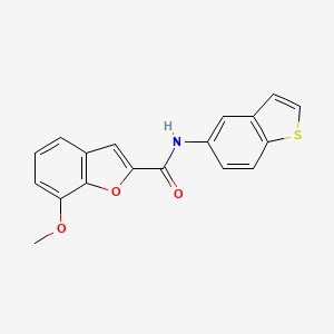molecular formula C18H13NO3S B2741469 N-(苯并[b]噻吩-5-基)-7-甲氧基苯并呋喃-2-羧酰胺 CAS No. 921799-44-2