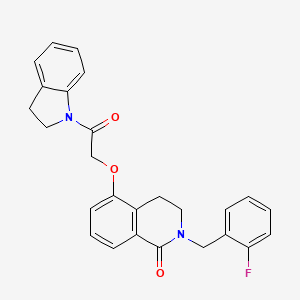 2-(2-fluorobenzyl)-5-(2-(indolin-1-yl)-2-oxoethoxy)-3,4-dihydroisoquinolin-1(2H)-one