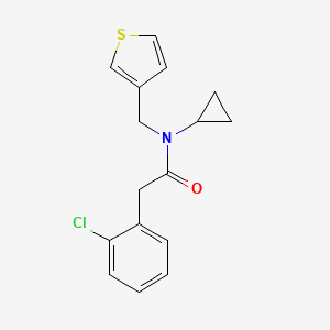 2-(2-chlorophenyl)-N-cyclopropyl-N-(thiophen-3-ylmethyl)acetamide