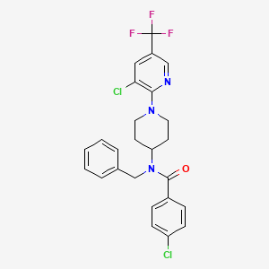 N-benzyl-4-chloro-N-{1-[3-chloro-5-(trifluoromethyl)-2-pyridinyl]-4-piperidinyl}benzenecarboxamide