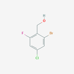 molecular formula C7H5BrClFO B2741480 (2-Bromo-4-chloro-6-fluorophenyl)methanol CAS No. 1449008-26-7