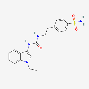 4-(2-(3-(1-ethyl-1H-indol-3-yl)ureido)ethyl)benzenesulfonamide