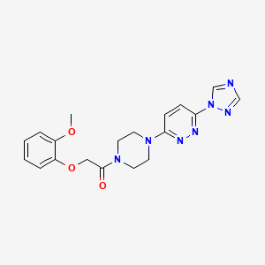 1-(4-(6-(1H-1,2,4-triazol-1-yl)pyridazin-3-yl)piperazin-1-yl)-2-(2-methoxyphenoxy)ethanone