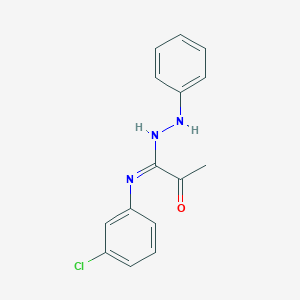 molecular formula C15H14ClN3O B274149 (1E)-N-(3-chlorophenyl)-2-oxo-N''-phenylpropanehydrazonamide 