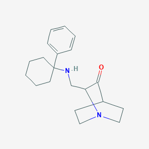 molecular formula C20H28N2O B027415 2-(1-Phenylcyclohexylaminomethyl)-3-quinuclidinone CAS No. 102338-85-2