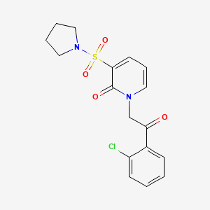 1-(2-(2-chlorophenyl)-2-oxoethyl)-3-(pyrrolidin-1-ylsulfonyl)pyridin-2(1H)-one
