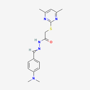 N'-(4-(dimethylamino)benzylidene)-2-((4,6-dimethylpyrimidin-2-yl)thio)acetohydrazide