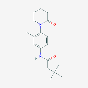 B2741512 3,3-dimethyl-N-(3-methyl-4-(2-oxopiperidin-1-yl)phenyl)butanamide CAS No. 941978-39-8