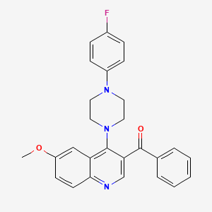 (4-(4-(4-Fluorophenyl)piperazin-1-yl)-6-methoxyquinolin-3-yl)(phenyl)methanone