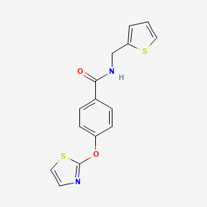 4-(thiazol-2-yloxy)-N-(thiophen-2-ylmethyl)benzamide