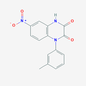 molecular formula C15H11N3O4 B2741530 3-hydroxy-1-(3-methylphenyl)-6-nitroquinoxalin-2(1H)-one CAS No. 540514-92-9