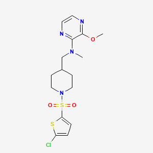 N-[[1-(5-Chlorothiophen-2-yl)sulfonylpiperidin-4-yl]methyl]-3-methoxy-N-methylpyrazin-2-amine