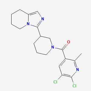(5,6-Dichloro-2-methylpyridin-3-yl)-[3-(5,6,7,8-tetrahydroimidazo[1,5-a]pyridin-3-yl)piperidin-1-yl]methanone