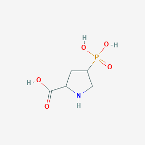 molecular formula C5H10NO5P B2741553 4-Phosphonopyrrolidine-2-carboxylic acid CAS No. 1822542-39-1