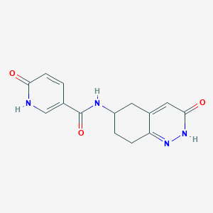 molecular formula C14H14N4O3 B2741556 6-氧代-N-(3-氧代-2,3,5,6,7,8-六氢喹啉-6-基)-1,6-二氢吡啶-3-甲酰胺 CAS No. 2034349-09-0