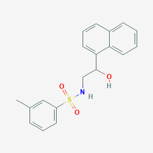 molecular formula C19H19NO3S B2741564 N-(2-羟基-2-(萘-1-基)乙基)-3-甲基苯磺酰胺 CAS No. 1351598-46-3